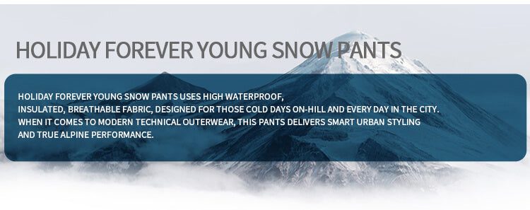 Men's Holiday Forever Young Urban Style Cargo Snow Pants