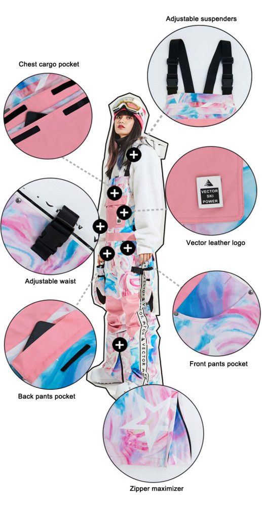 Women's Vector Mountain Queen Insulated Overalls Bib Snow Pants