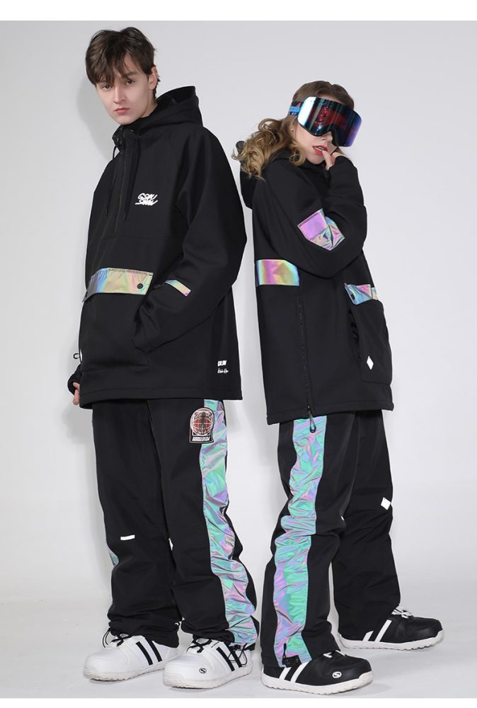 Womens Unisex Superb Neon Glimmer Snowsuit Jacket & Pants Set