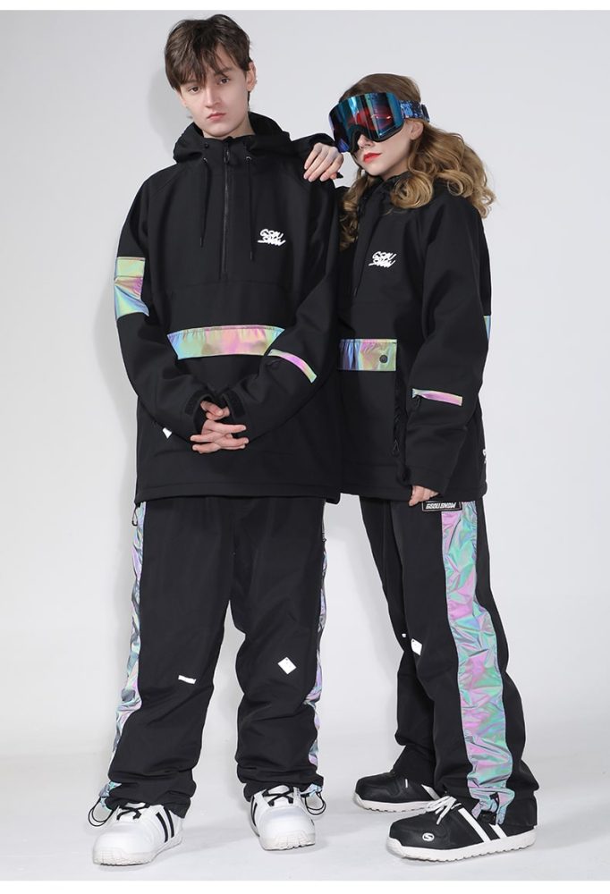 Womens Unisex Superb Neon Glimmer Snowsuit Jacket & Pants Set