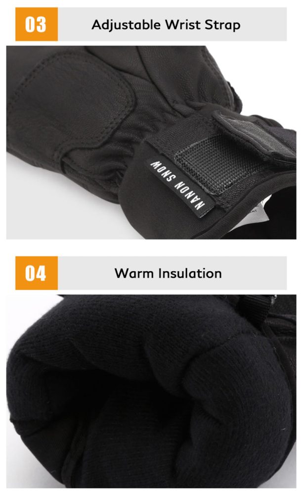 Goat Leather Nandn Winter All Weather Snowboard Gloves