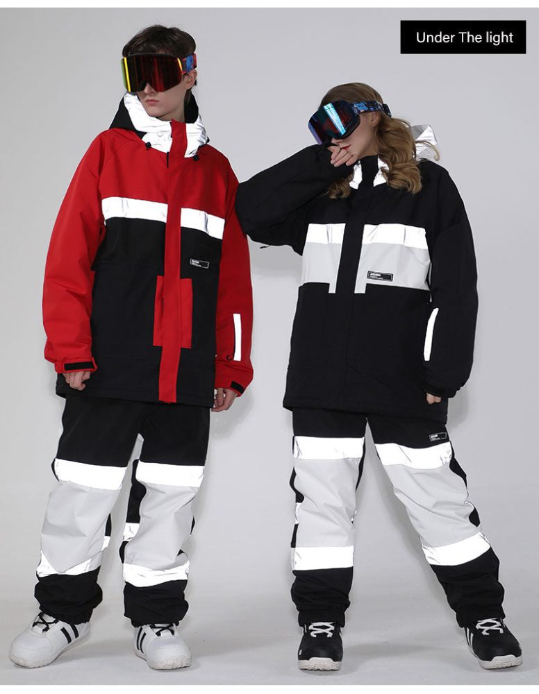 Womens Unisex Superb Neon Glimmer Snowsuit Jacket & Pants Set