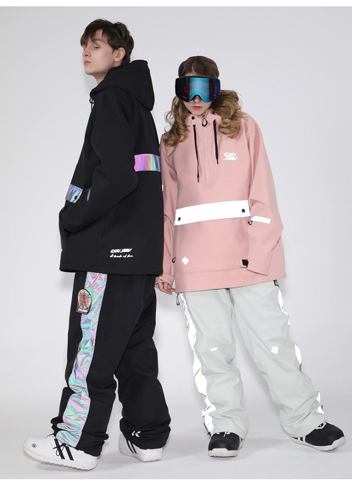 Womens Unisex Superb Neon Glimmer Snowsuit Jacket & Pants Set