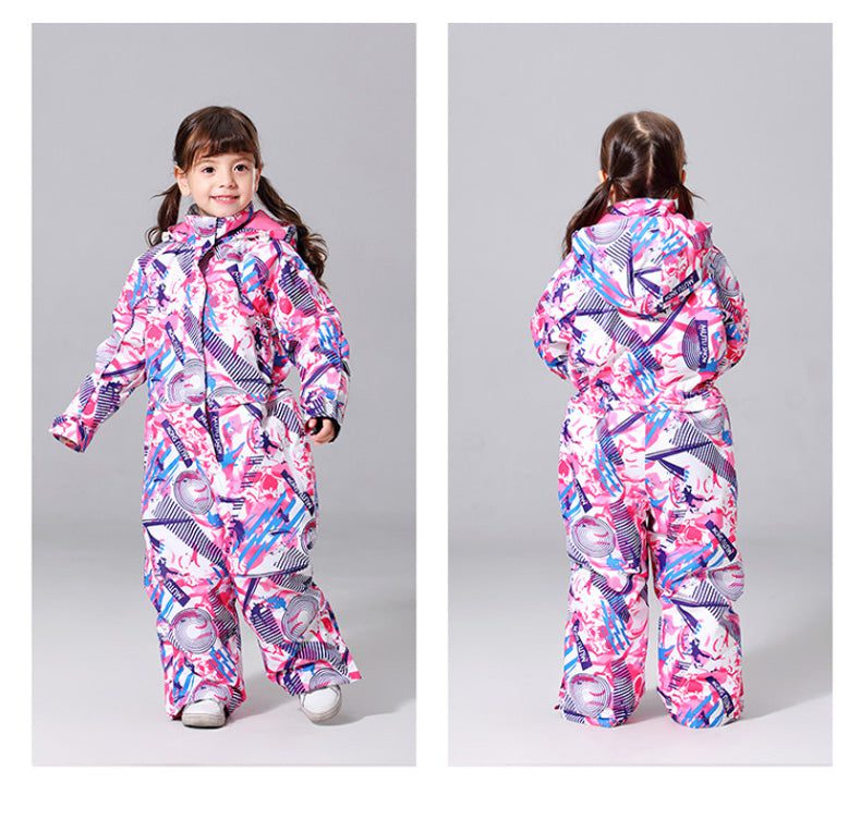 Girls One Piece New Style Fashion Ski Suits Winter Jumpsuit Snowsuits