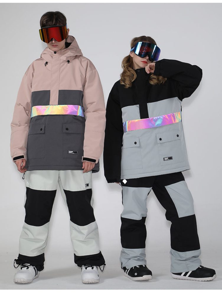 Womens Unisex Gsou Snow Hayden Neon Glimmer Snow Suits