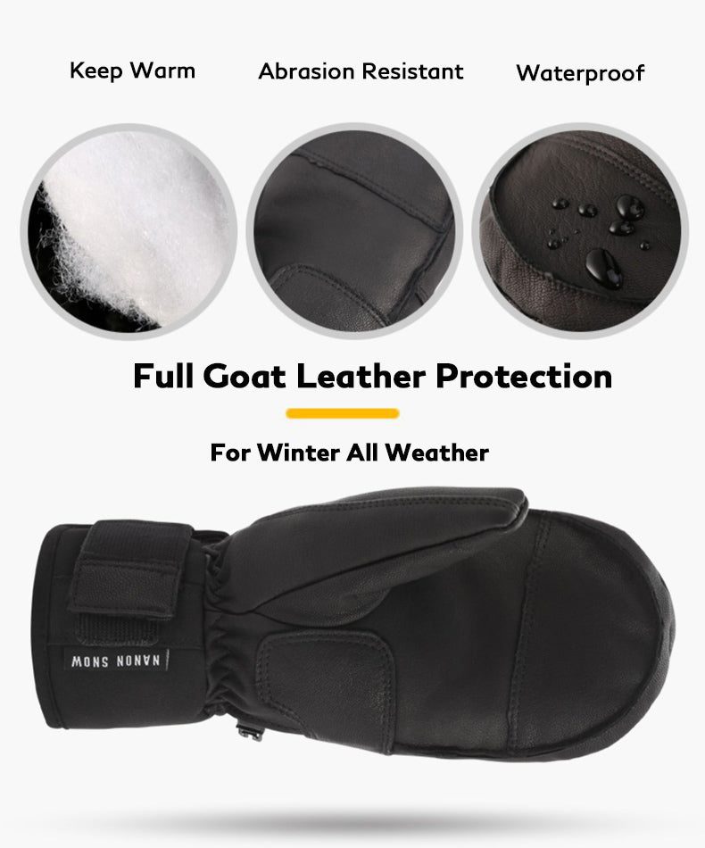 Goat Leather Nandn Winter All Weather Snowboard Gloves