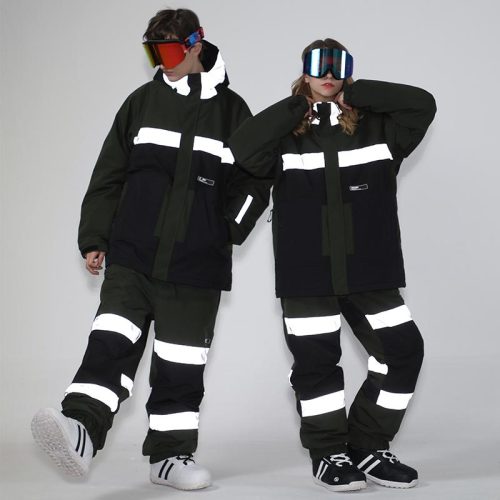 Mens Unisex Gsou Snow Infinium Neon Glimmer Snow Jacket & Pants Set