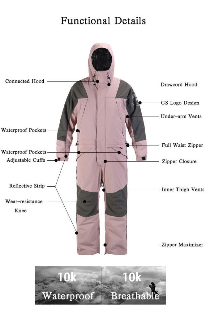 Mountain Destroyer Snowshredding One Piece Ski Suits Winter Snowsuits - Snowverb