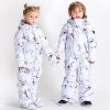 Kids Unisex Waterproof Colorful Winter Outdoor Ski Suit One Piece Snowsuits For Boy & Girl