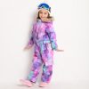 Girls Blue Magic Winter Waterproof Colorful One Piece Ski Suits Jumpsuits Coveralls