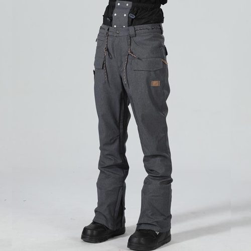 Men's High Experience Winter Mountain Pilot Waterproof Gray Snowboard Pants