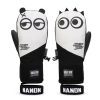 Women's Nandn Minions Leather Snowboard Gloves Winter Mittens