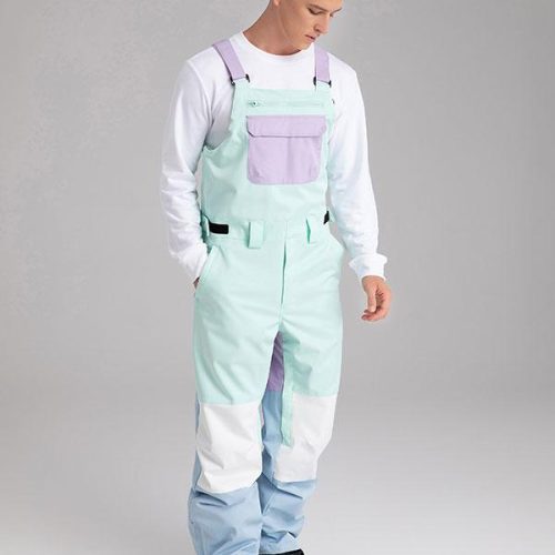 Men's Searipe Mountain Discover Colorblock Snow Pants Bibs