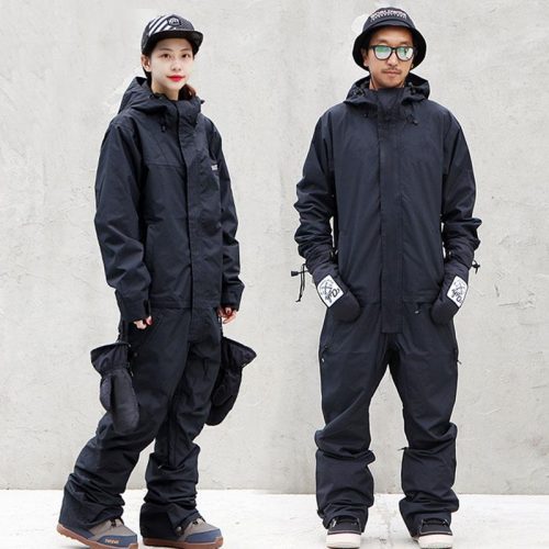 Doorek Superb Black One Piece Ski Suits Winter Snowsuits