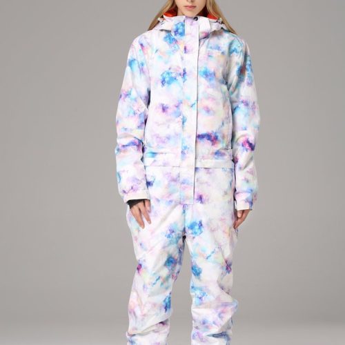 Women's Searipe One Piece Colorful Ski Suits Winter Jumpsuit Snowsuits