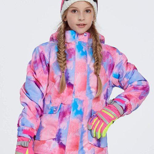 Girl's Phibee Artistic Creation Winter Outdoor Sportswear Waterproof Ski Jacket - snowshred