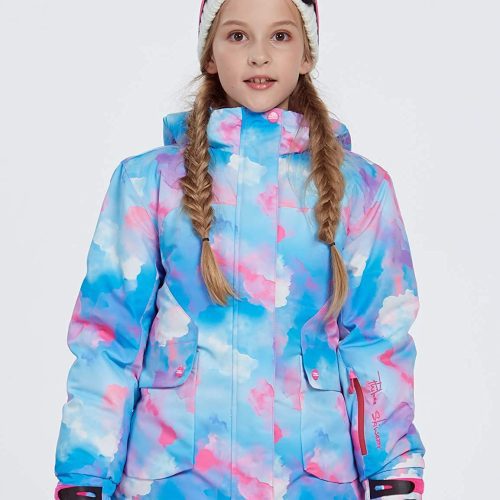 Girl's Phibee Artistic Creation Winter Outdoor Sportswear Waterproof Ski Jacket - snowshred