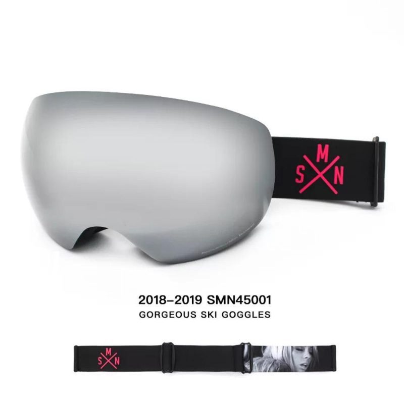 Unisex Color Strap Full Screen Ski Goggles - snowshred