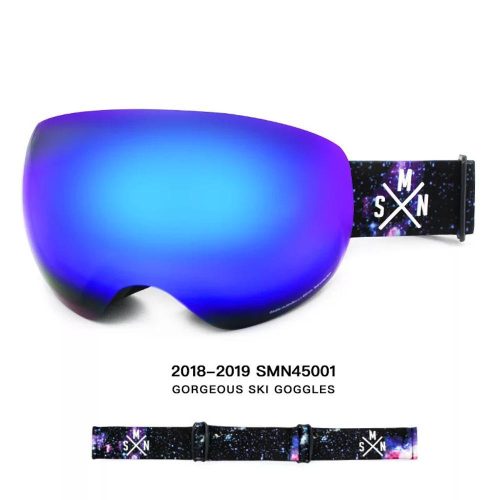 Unisex Color Strap Full Screen Ski Goggles - snowshred