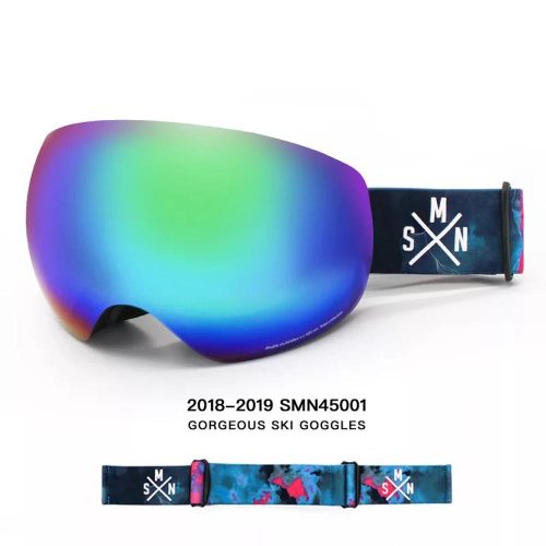 Unisex Color Strap Full Screen Ski Goggles - snowshred