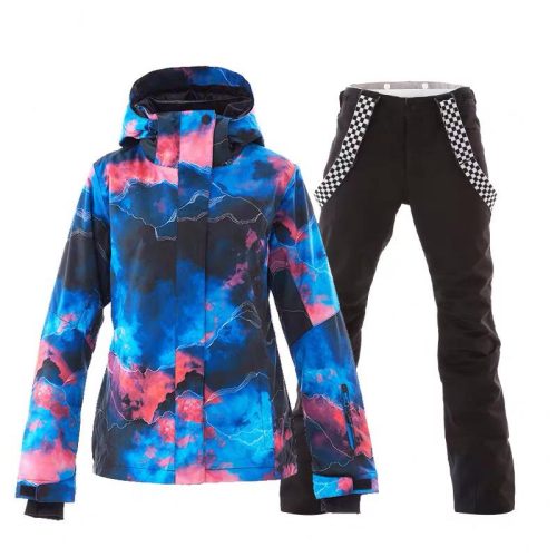 womens smn 5k light graffiti ski suits 211943