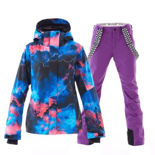 womens smn 5k light graffiti ski suits 697306